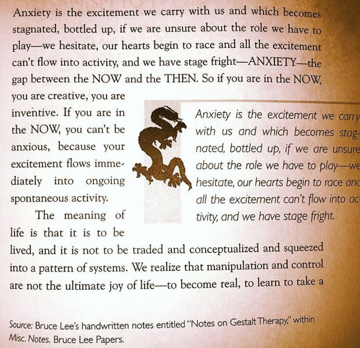 Anxiety is just blocked energy.